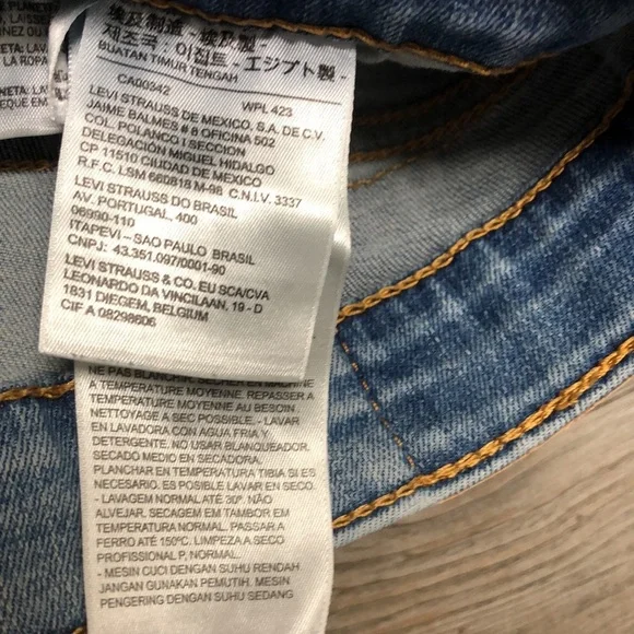 Levi's Men's Straight Jeans in Sky Blue - Picture 6 of 7